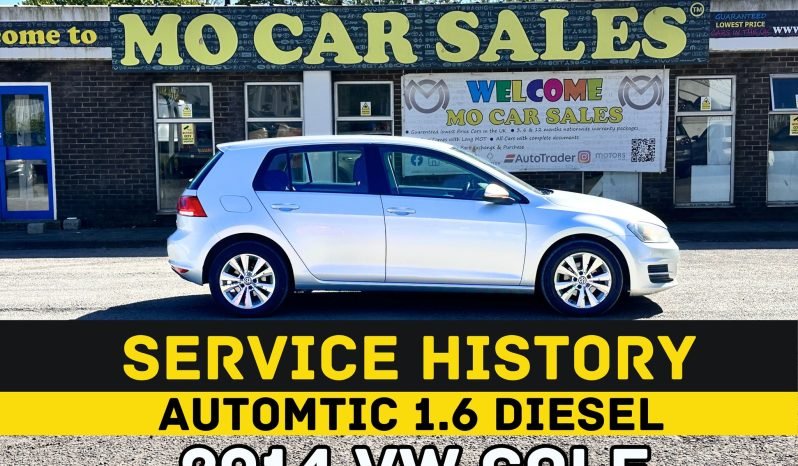 
								AUTOMATIC_1.6 Diesel_2014 VW Golf_£20 Tax_6m MOT_106k Miles_T-Belt DONE_Srvc Hstry_B’tooth_P-Snsrs_x2 Keys_3 months Warranty full									
