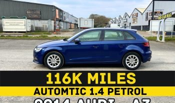 
									AUTOMATIC_1.4 Petrol_2014 Audi A3_£35 Tax_12m MOT_116k Miles_Srvc Hstry_Bluetooth_x2 Keys_3m Warranty full								