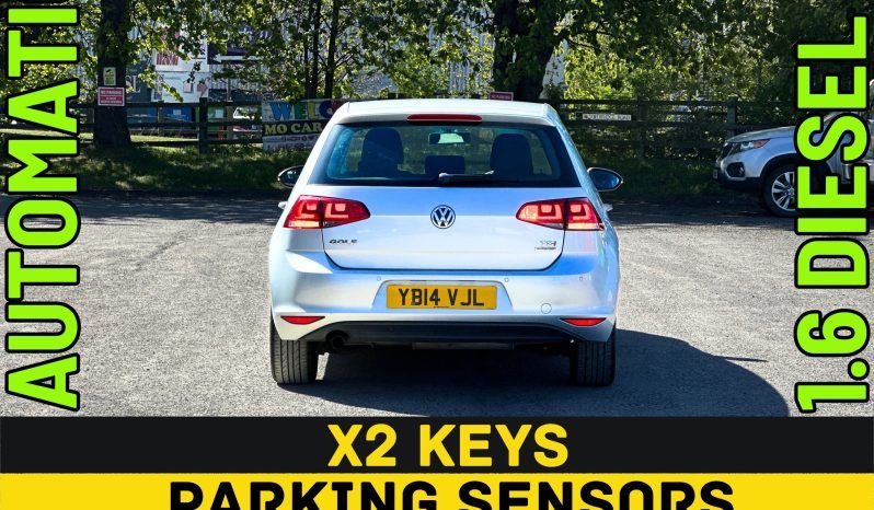 
								AUTOMATIC_1.6 Diesel_2014 VW Golf_£20 Tax_6m MOT_106k Miles_T-Belt DONE_Srvc Hstry_B’tooth_P-Snsrs_x2 Keys_3 months Warranty full									