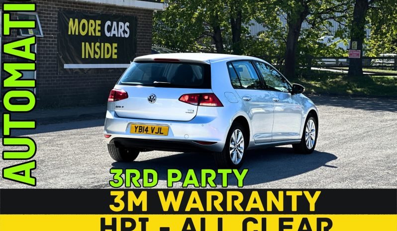
								AUTOMATIC_1.6 Diesel_2014 VW Golf_£20 Tax_6m MOT_106k Miles_T-Belt DONE_Srvc Hstry_B’tooth_P-Snsrs_x2 Keys_3 months Warranty full									