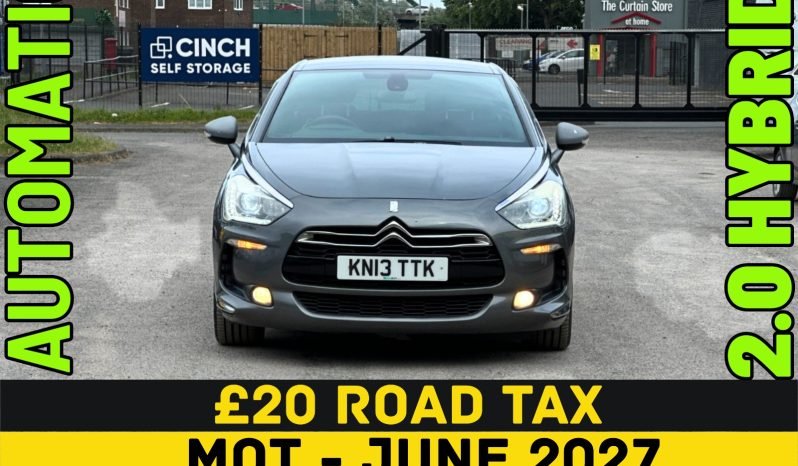 
								AUTOMATIC_2.0 Hybird-Diesel_2013 DS-5_£20 Tax_12m MOT_115k Miles_P-Snsrs_3m Warranty full									