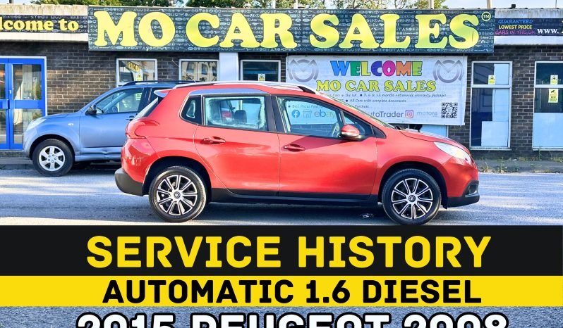 
								AUTOMATIC_1.6 Diesel_2015 Peugeot 2008_£20 Tax_06m MOT_87k Miles_Bluetooth_P-Snsrs_x2 Keys_3 month Warranty_ full									