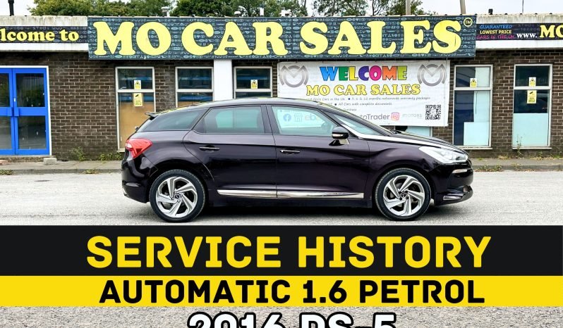 
								AUTOMATIC_1.6 Petrol_2016 DS-5_12m MOT_97k Mile_Sat-Nav_Sun-Roof_3m Warranty_FXD PRICE full									