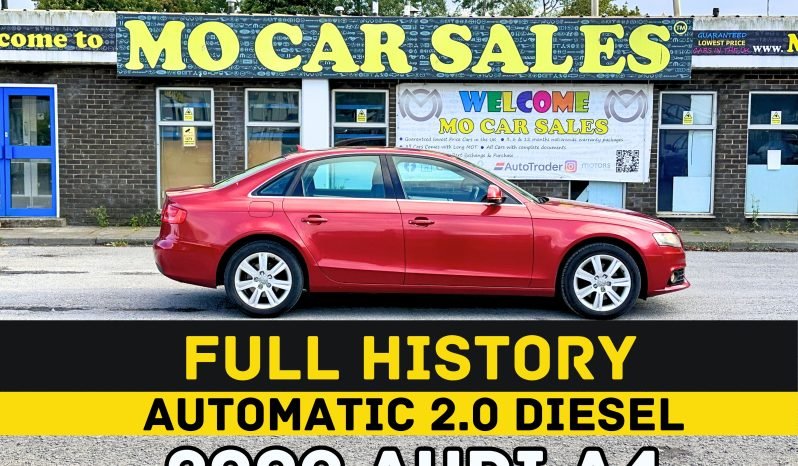 
								AUTOMATIC_2.0 Diesel_2009 Audi A4_12m MOT_89k Mile_Srvc Hstry_B’tooth_x2 Keys_FXD PRICE. full									