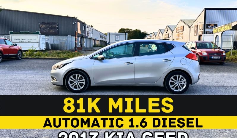 
								AUTOMATIC_1.6 Diesel_2013 Kia Ceed_81k Mile_06m MOT_B’tooth_P-Snsrs_3 months Warranty_ full									