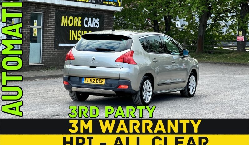 
								AUTOMATIC_4WD_2.0 Diesel-Hybrid_2013 Peugeot 3008_£20 Tax_12m MOT_86k Miles_Sat-Nav_Bluetooth_Parking Sensors_Sun-Roof_x2 Keys_3 month Warranty* full									