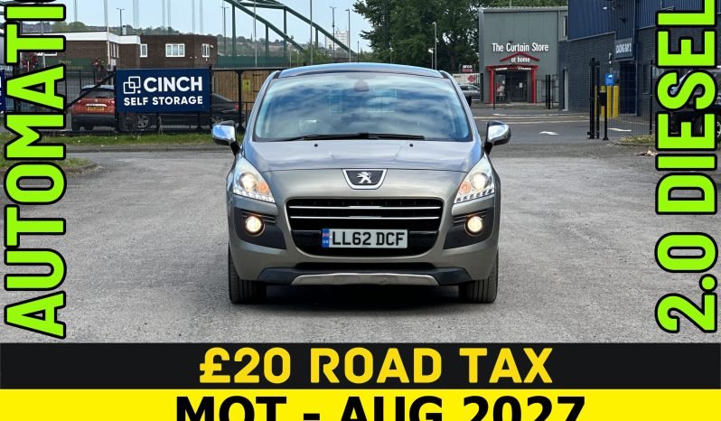 
								AUTOMATIC_4WD_2.0 Diesel-Hybrid_2013 Peugeot 3008_£20 Tax_12m MOT_86k Miles_Sat-Nav_Bluetooth_Parking Sensors_Sun-Roof_x2 Keys_3 month Warranty* full									