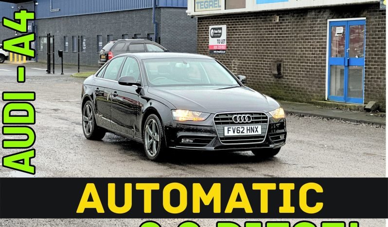 
								AUTOMATIC_2.0 Diesel_2012 Audi A4_12m MOT_103k Mile_T-Belt DONE_B’tooth_x2 Keys_ full									