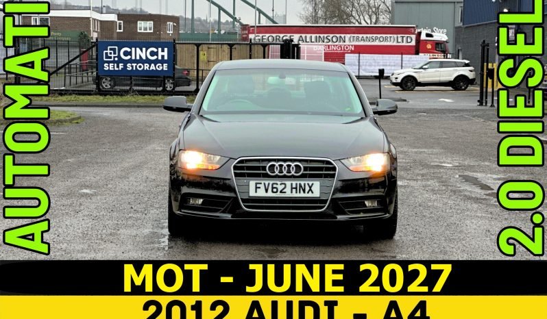
								AUTOMATIC_2.0 Diesel_2012 Audi A4_12m MOT_103k Mile_T-Belt DONE_B’tooth_x2 Keys_ full									
