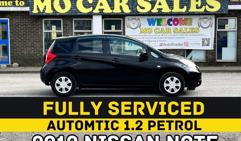 
								AUTOMATIC_1.2 Petrol_2012 Nissan Note_10m MOT_78k Miles_Sat-Nav_B’tooth_HD Rev Camera_x2 Keys_Japan Import_3 months Warranty* full									