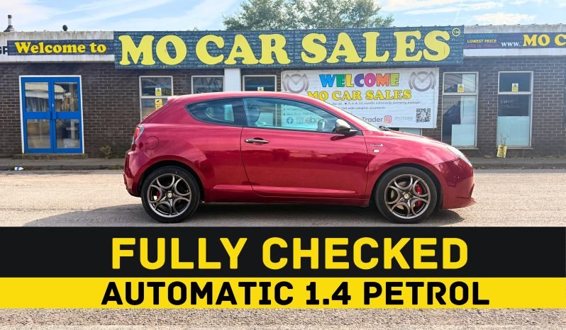 
								AUTOMATIC_1.4 Petrol_2014 Alfa Romeo Mito_12m MOT_78k Miles_Bluetooth_P-Snsrs_3 month Warranty_ full									