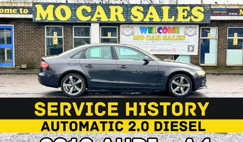 
								AUTOMATIC_2.0 Diesel_2012 Audi A4_12m MOT_103k Mile_T-Belt DONE_B’tooth_x2 Keys_ full									