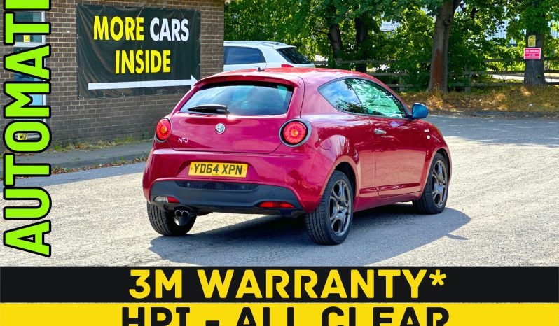 
								AUTOMATIC_1.4 Petrol_2014 Alfa Romeo Mito_12m MOT_78k Miles_Bluetooth_P-Snsrs_3 month Warranty_ full									