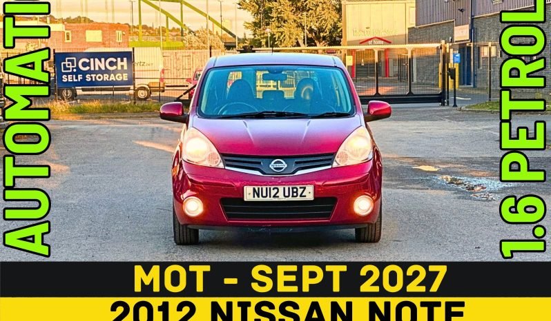 
								AUTOMATIC_1.6 PETROl_2012 Nissan Note_12m MOT_107k Mile_Srvc Hstry_x2 Keys_FXD PRICE full									