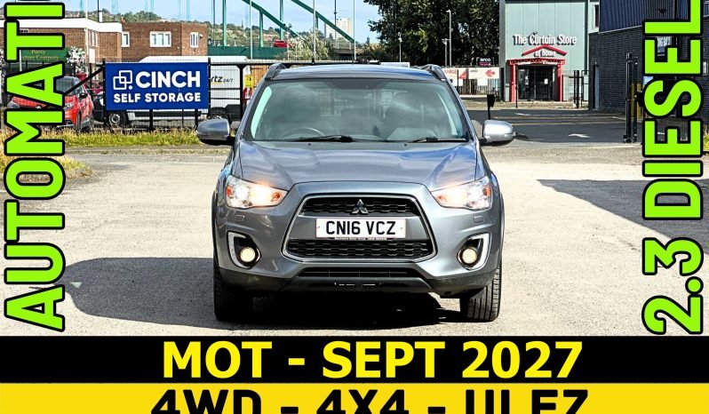 
								AUTOMATIC 4WD_2.2 DIESEL 2016 Mitsubishi ASX_ULEZ Free_12m MOT_126k Miles_Sat-Nav_RevCam_3 months Warranty* full									